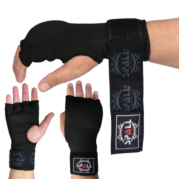 Boxing Hand Wraps Jell Mitt Grip Inner handwraps with Long Boxing Wrist Straps for Muay Thai Boxing Kickboxing For Men & Women BY SPALL (Comes in Pair)